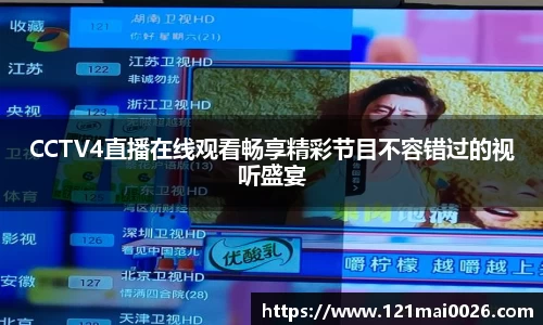 CCTV4直播在线观看畅享精彩节目不容错过的视听盛宴
