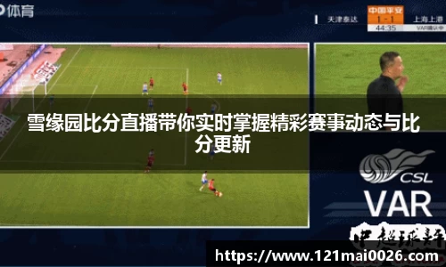 雪缘园比分直播带你实时掌握精彩赛事动态与比分更新