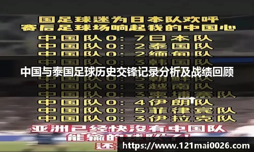 中国与泰国足球历史交锋记录分析及战绩回顾